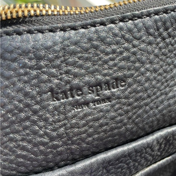 Kate Spade~ Black Leather Shoulder Bag - Picture 3 of 12